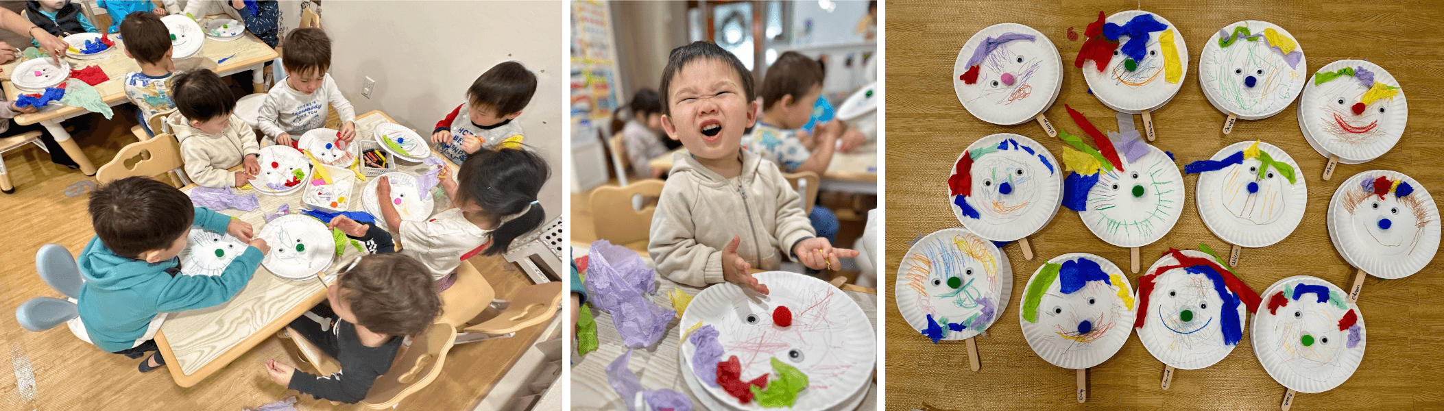 Children exploring emotions through art activities